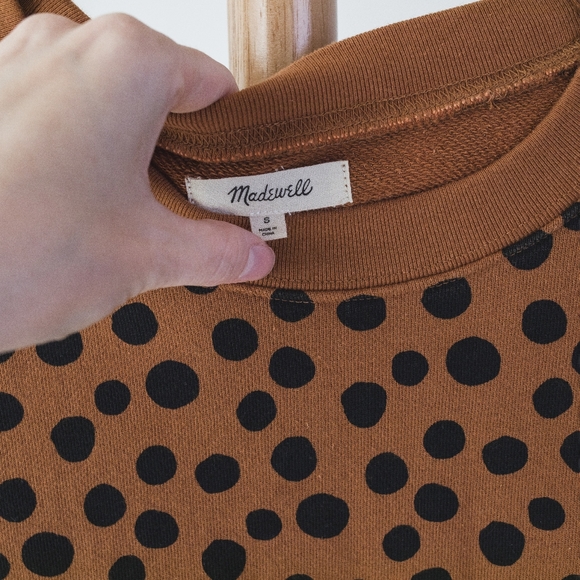 Madewell leopard dot sweatshirt size s - Picture 3 of 6